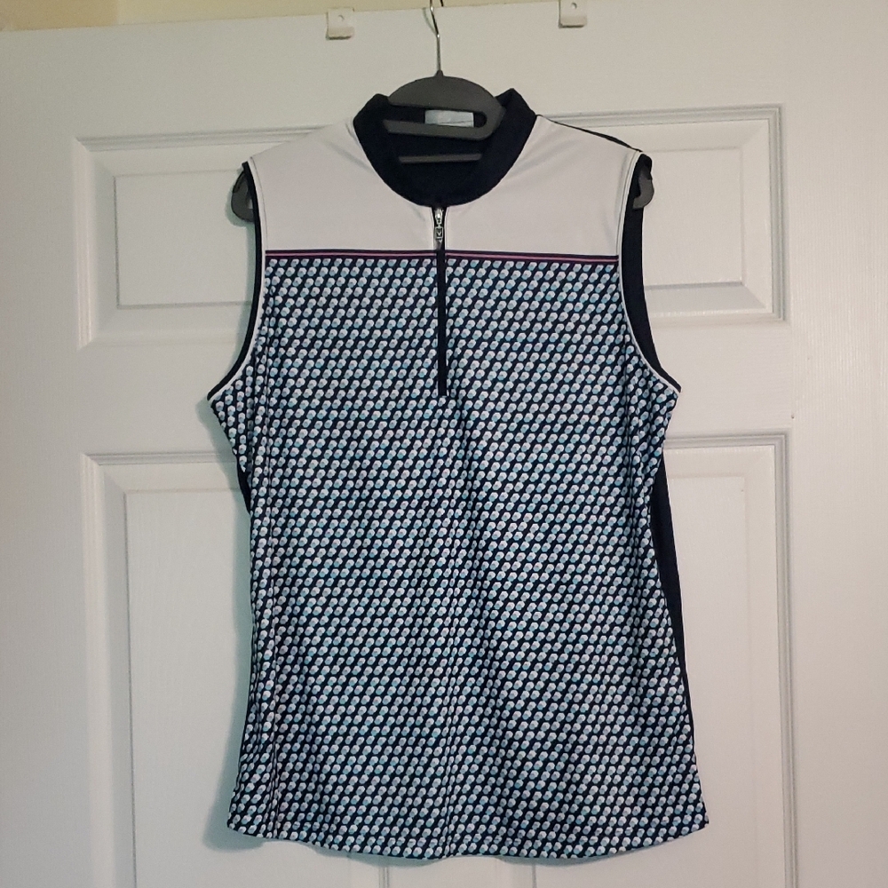 Callaway Blue and White Fitted Golf Tank